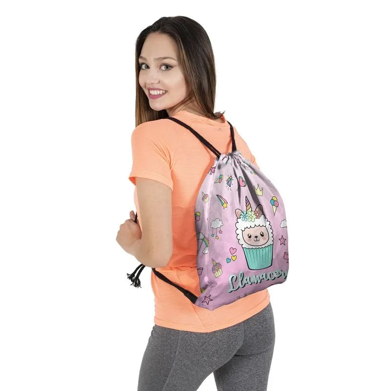 Printed Bouquet Pocket Oxford Backpack