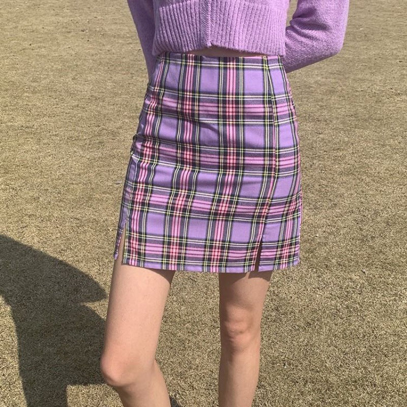 Female Student Korean Version Was Thin High Waist A-Line Skirt Skirt Female