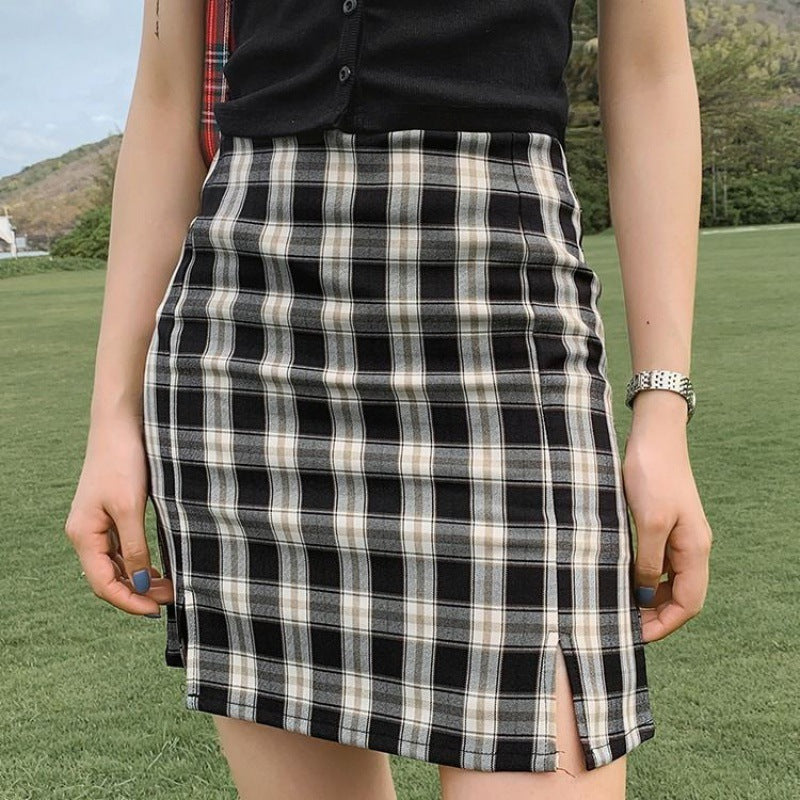 Female Student Korean Version Was Thin High Waist A-Line Skirt Skirt Female