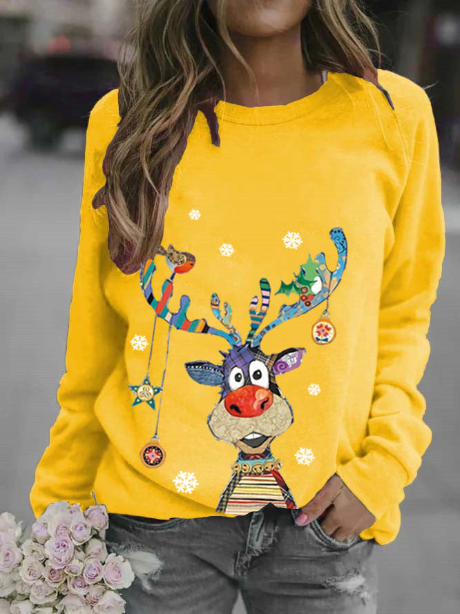 Women's Christmas Long Sleeve Crew Neck Sweatshirt