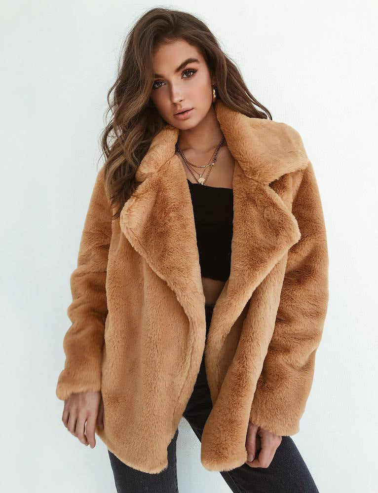 Sexy Plush Lapel Comfort Slim Jacket