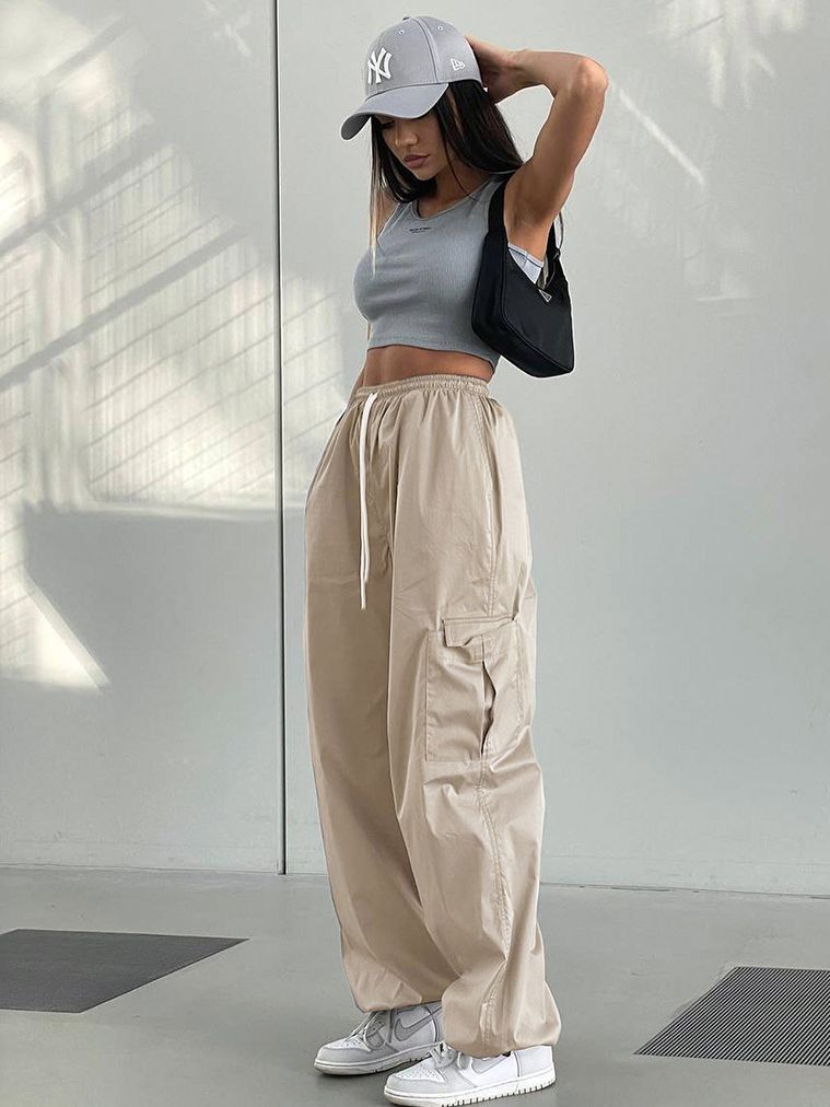 Women's Fashion Loose Solid Color Sweatpants