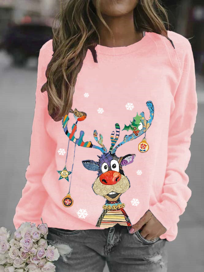 Women's Christmas Long Sleeve Crew Neck Sweatshirt