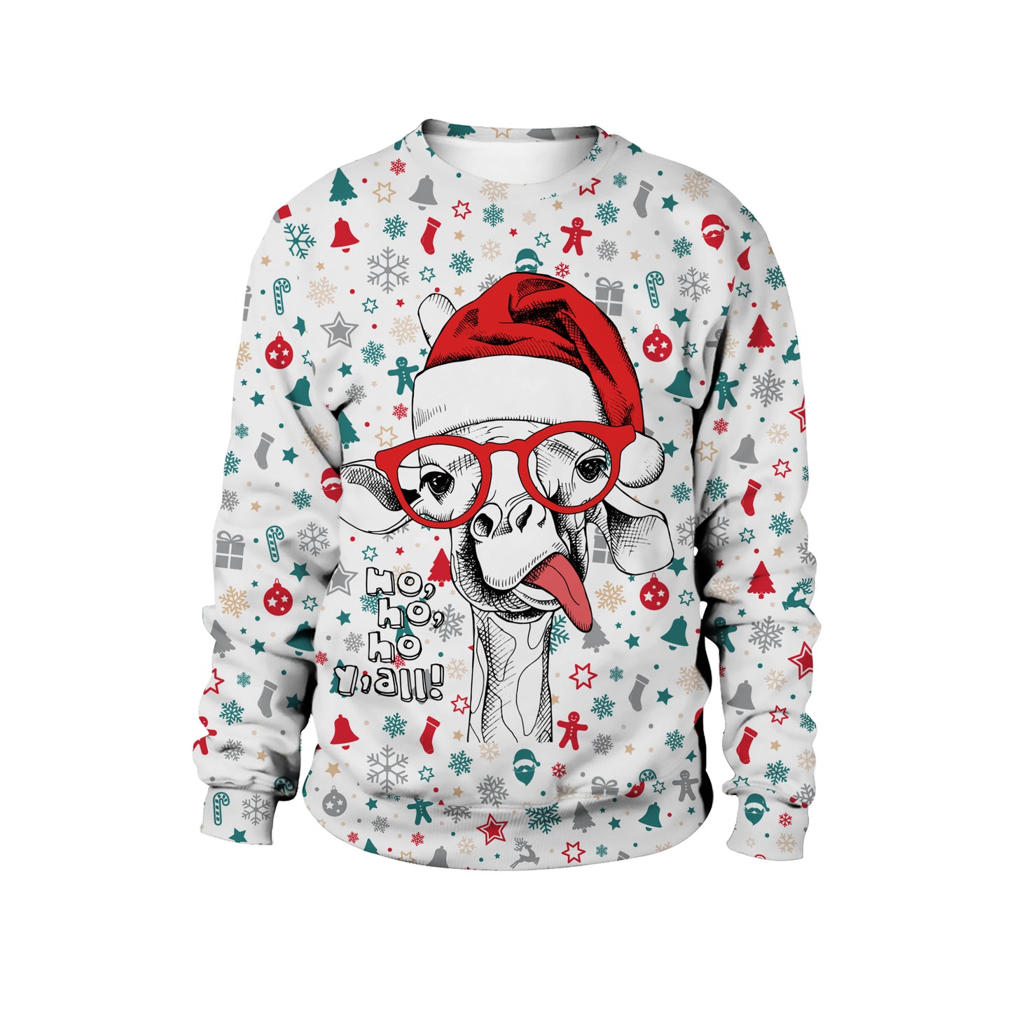 Women's Christmas Dress Crew Neck Sweatshirt