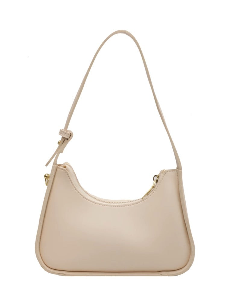 Versatile Handheld White Shoulder Bag