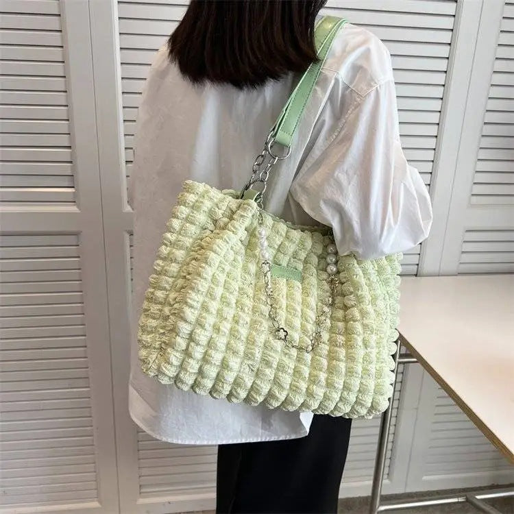 Women's Fashion Waterproof Bubble Tote Bag