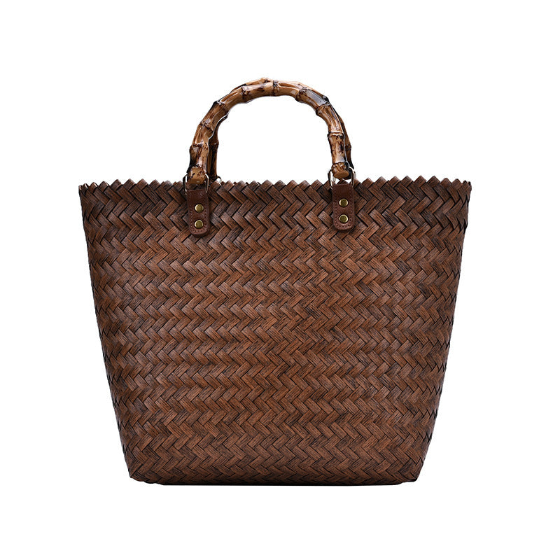 Retro Large Capacity Woven Handbag