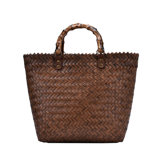 Retro Large Capacity Woven Handbag