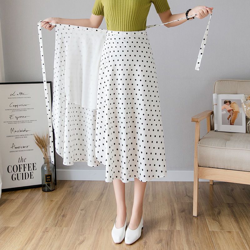 Sun-proof Skirt Chiffon Half-length High Waist A- Line With Lining