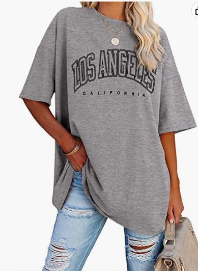 Women's Oversized Half Sleeve Summer Loose Casual T-shirt