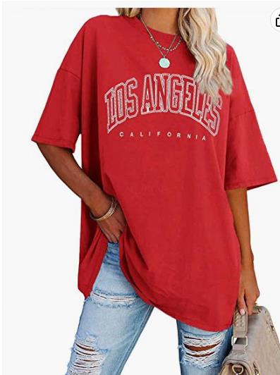 Women's Oversized Half Sleeve Summer Loose Casual T-shirt