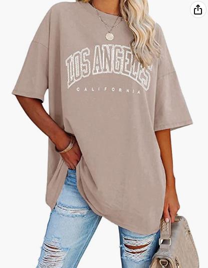 Women's Oversized Half Sleeve Summer Loose Casual T-shirt