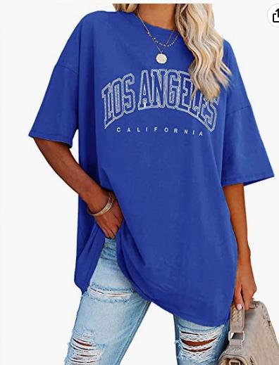 Women's Oversized Half Sleeve Summer Loose Casual T-shirt