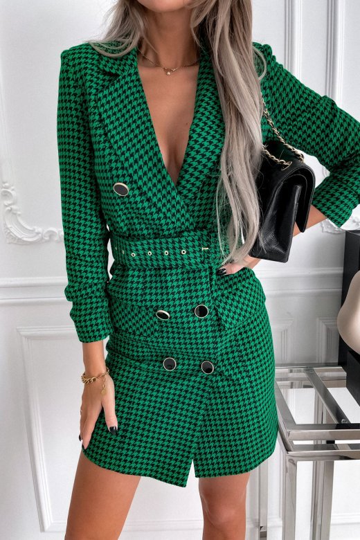 Autumn And Winter New Women's Fashion Long Sleeve Belt Double Breasted Suit Jacket