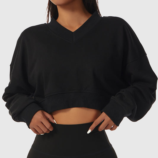 Women's Fashion Versatile Casual V-Neck Pullover Top