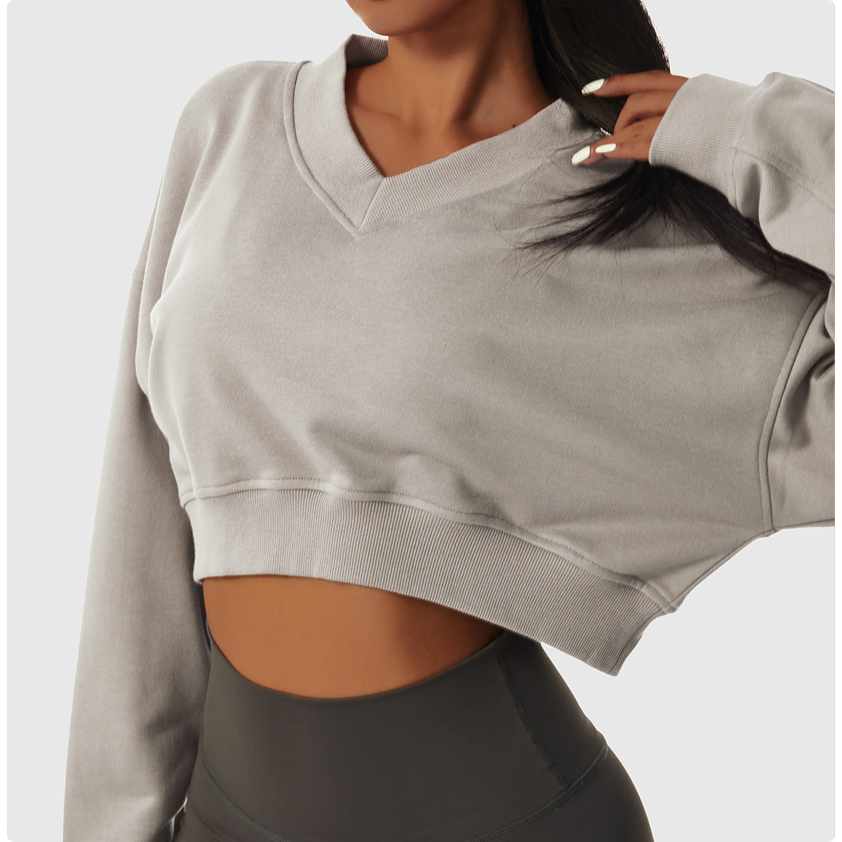 Women's Fashion Versatile Casual V-Neck Pullover Top