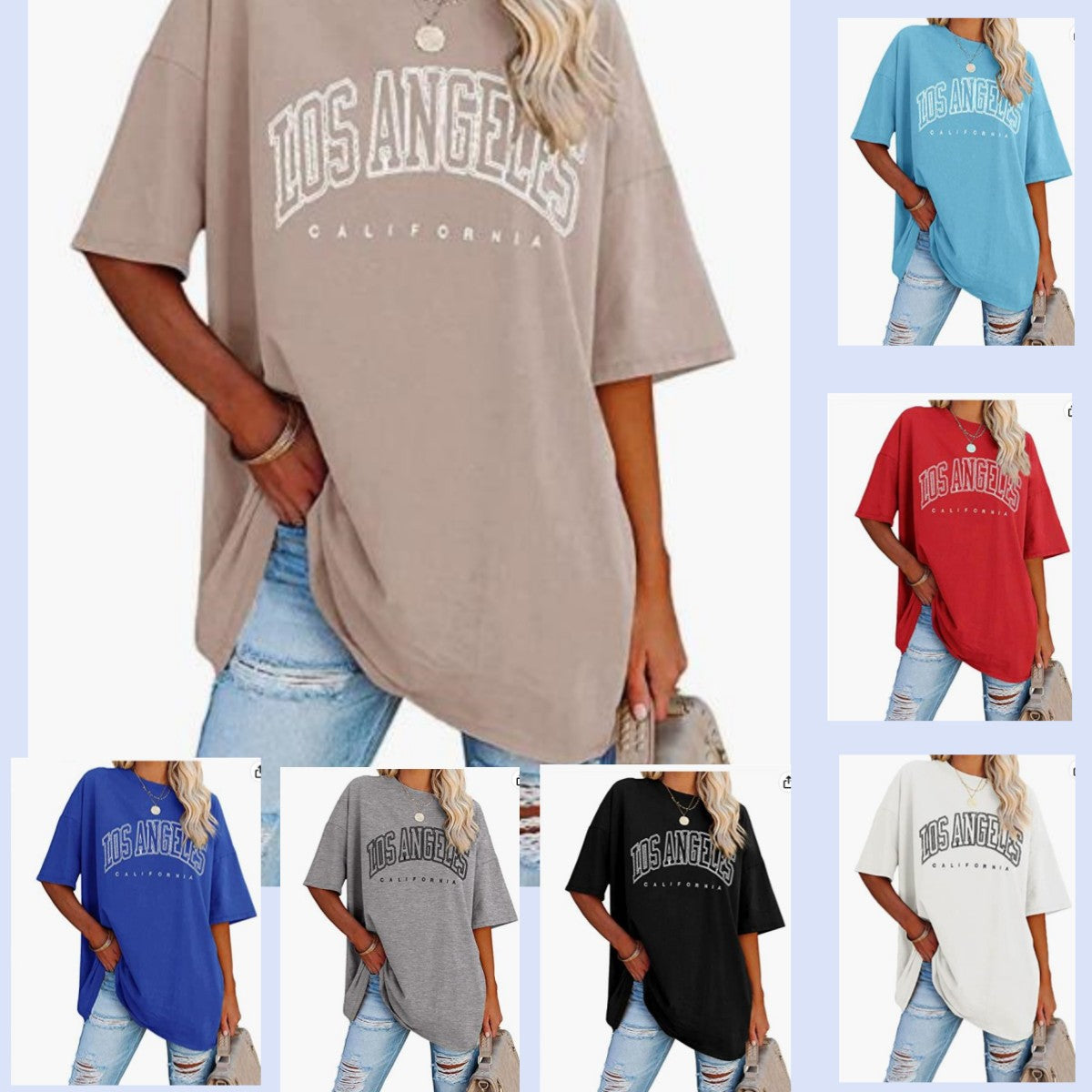 Women's Oversized Half Sleeve Summer Loose Casual T-shirt