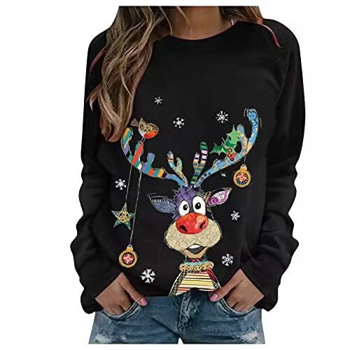 Women's Christmas Long Sleeve Crew Neck Sweatshirt