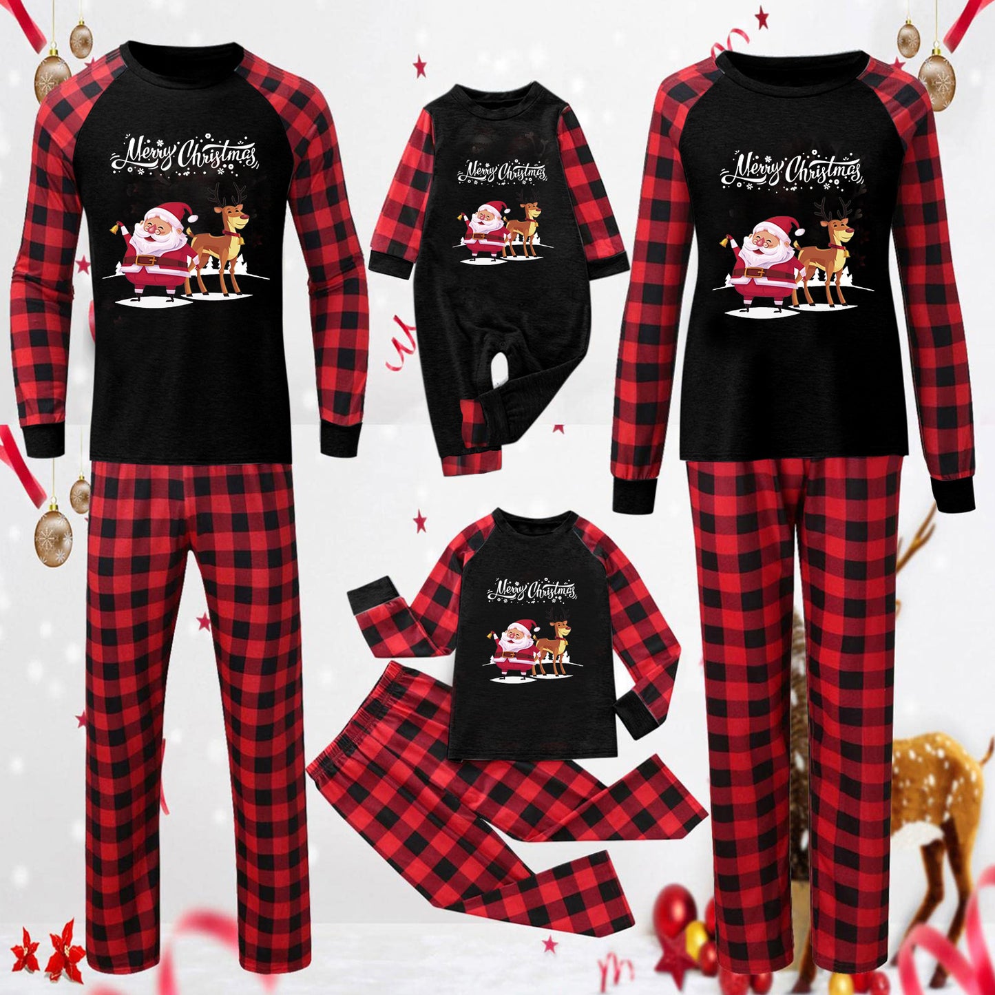 Christmas Parent-child Homewear Clothes Pajamas Suit