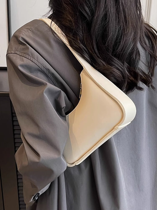 Versatile Handheld White Shoulder Bag